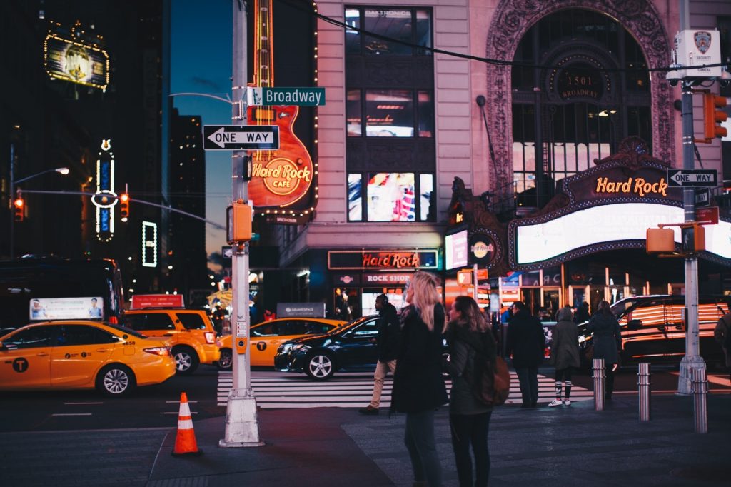 people crossing a street