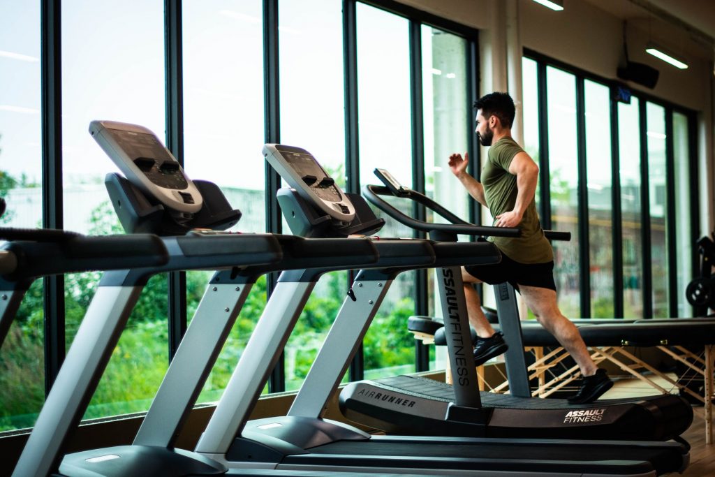 a person working out on a machine