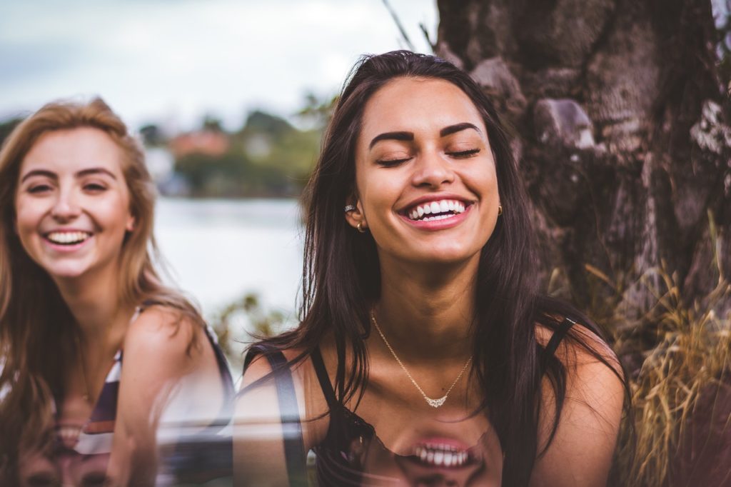 a group of women laughing