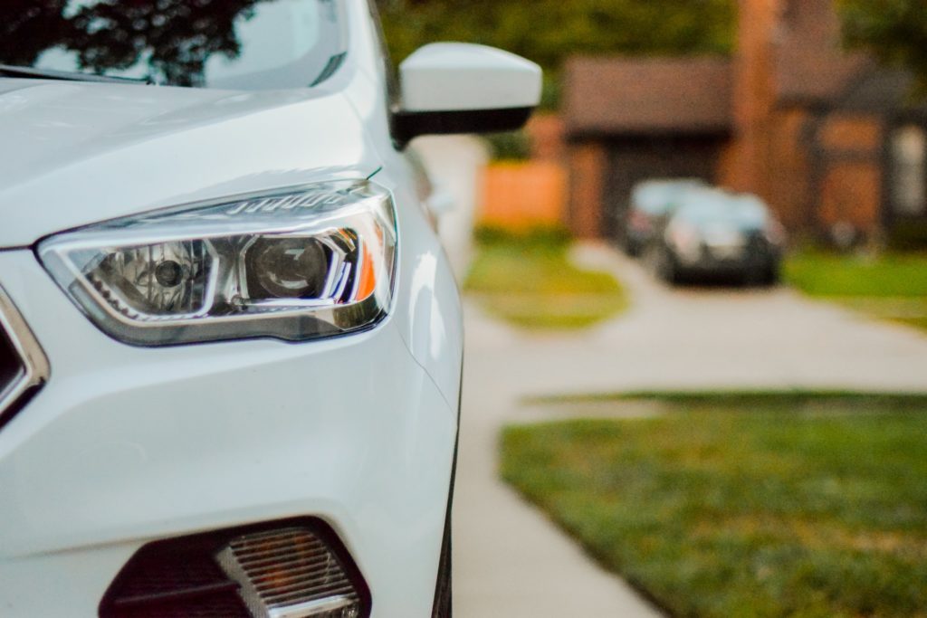 a car parked on the side of the road