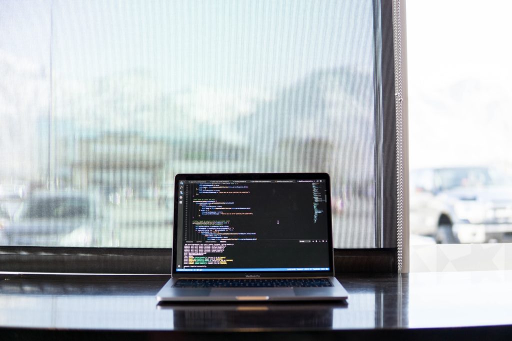 a laptop on a table