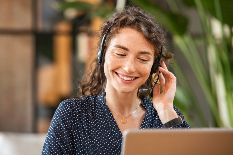 a woman talking on the phone